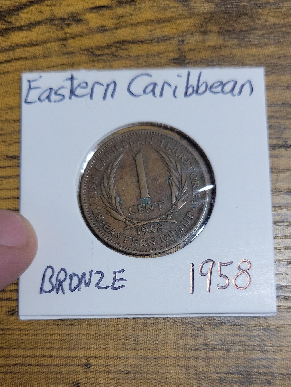 Vintage 1958 Eastern Caribbean 1 Cent Coin- Bronze Tones